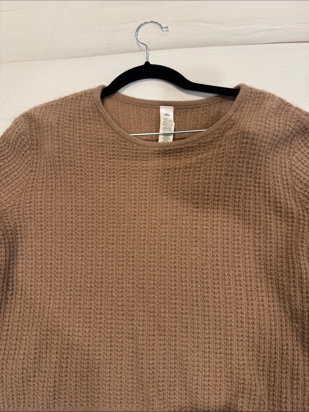 Authentic Alo Yoga 100% Cashmere Plush Waffle Knit 2-Piece Set